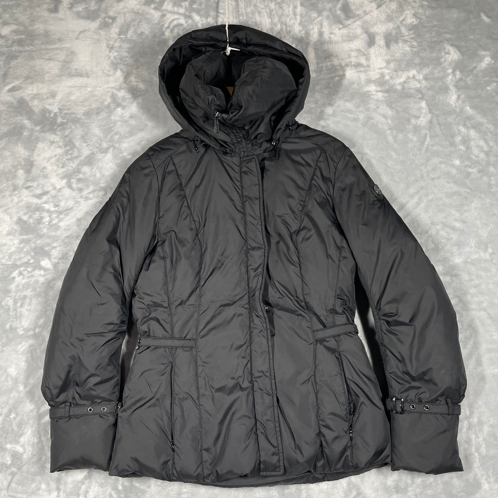 Happy Goat Lucky Berkshire Down Jacket Black HGL14 650 Fill Power Hooded Women M